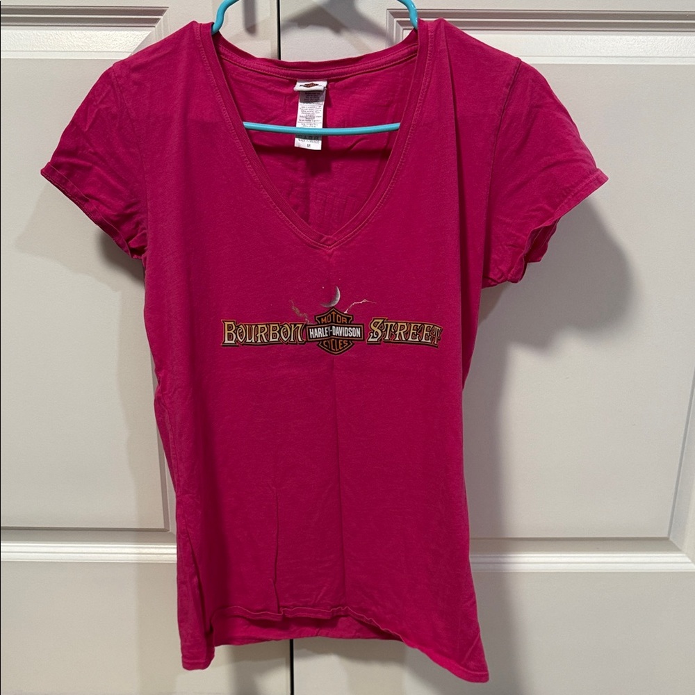 Harley-Davidson Magenta V-Neck Women's Tee